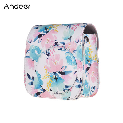 

Andoer Camera Case Protective PU Leather Bag with Strap Accessories Pocket for Fujifilm Instax Mini 89 Instant Film Camera