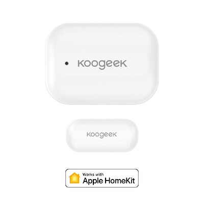 

Koogeek Door Window Sensor Work with Apple HomeKit No Hub Required Replaceable Battery Remote Access Automatic Trigger for Doors