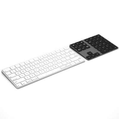 

Wireless Numeric Keyboard Aluminium 34 Key BT Keyboard Built-in Rechargeable Battery Keypad for WindowsiOSAndroid Black