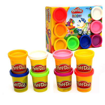 

Hasbro Peledo Handmade Color Mud Plastic Safe Nontoxic Rainbow 8 Color Pack A7923