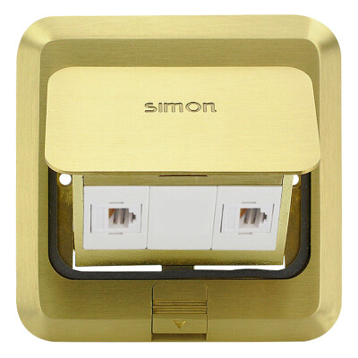 

Simon SIMON ground plug-in floor socket pop-up dual computer plus telephone socket metal copper color TD120F26