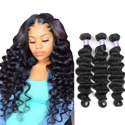 

Grade 7A Brazilian Loose Deep 3 Bundles Deals Unprocessed Brazilian Virgin Human Hair Extension Peruvian Virgin Remy Hair