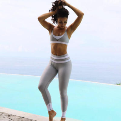 

New Women Sport Pants High Waist Yoga Fitness Leggings Running Gym Trousers UK