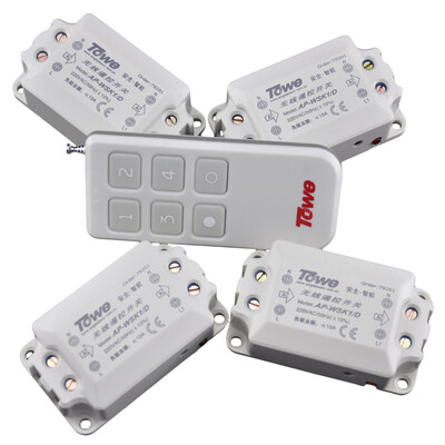 

With the TOWE four wireless remote control switch 220V a drag four lamps dedicated power through the wall