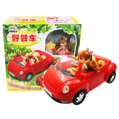 

mimiworld play house scene set girl children doll toys happy picnic car