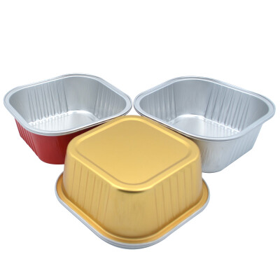 

Тур-квартет Bake Cup Square Pillow Box Алюминиевая фольга Cake Cup BBQ Bake Mold 6 Pack