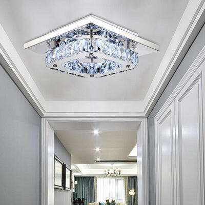 

Modern Simple Creative Style LED Crystal Flush Mount Square Shape for Living Dining Room Bedrooms
