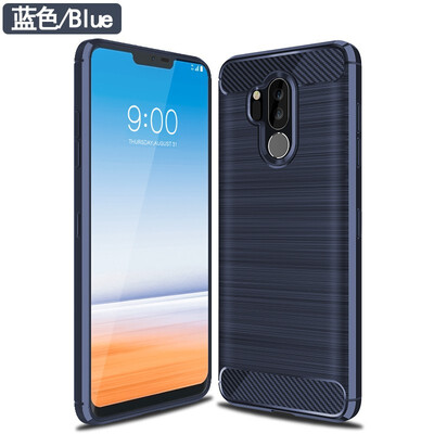 

Fivice LG G7 case Brushed carbon fiber silicone anti-fall soft shell phone case