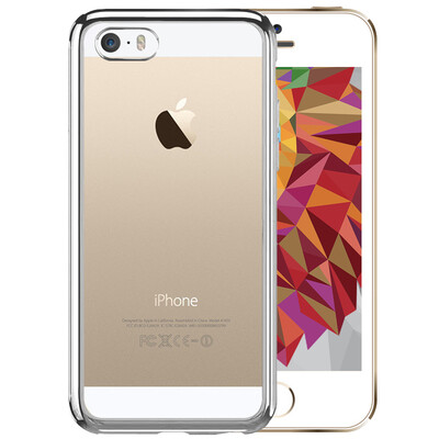

BIAZE Apple 5S / SE / 5 чехол для телефона iPhone5S / SE / 5 защитная крышка покрытие TPU все включено прозрачная прозрачная мягкая оболочка JK114 серый