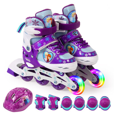 

Disney children's skate shoes suit adjustable flash men and women breathable skates Princess DCY41037-D 27-30