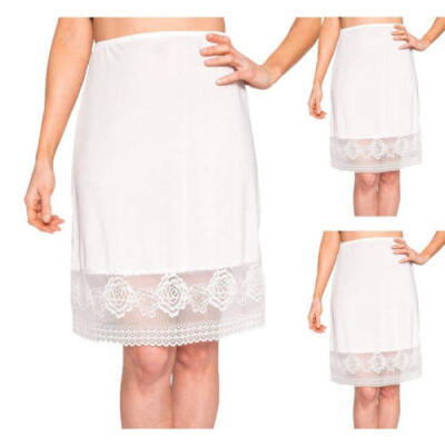 

US Vintage Women Stretch High Waist Plain Lace Loose Casual Skirt Dresses