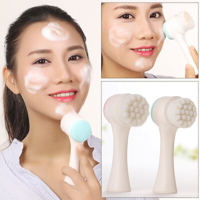 

Double Side Silicone Facial Cleanser Brush Portable Face Brush Skin Cleaner Washing Product Skin Care Tool