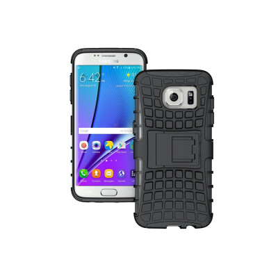 

Fivice Samsung S7 edge Case TPU anti-fall tire pattern back clip bracket phone case