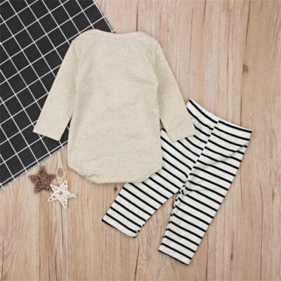 

2PCS Toddler Baby Boy Girl Romper Pants Bodysuit Legging Outfit Set Clothes