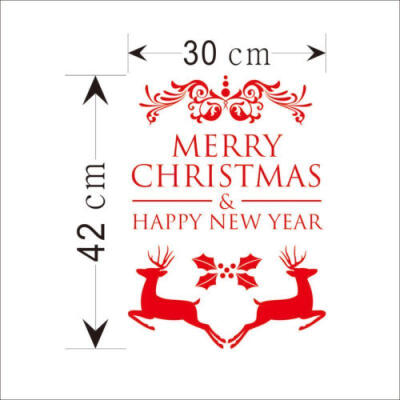 

Merry Christmas Santa Claus Tree Wall Stickers Vinyl Window Removable Decal