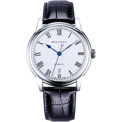

Seagull SeaGull watch business casual series manual mechanical male watch black belt black belt D819449