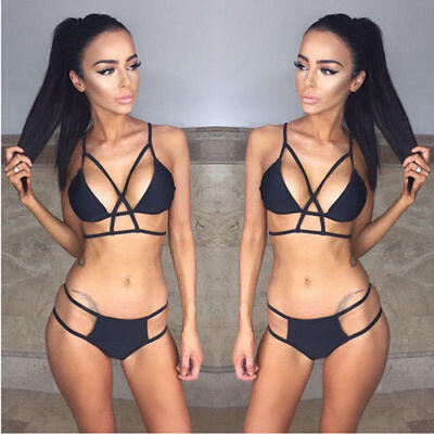 

Lady Flounce High Waist Bikini Set Push-up Padded Swimsuit Bathing Suit Swimwear