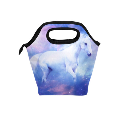

Lunch Bag Tote Bag Starry Sky Unicorn Travel Picnic Organizer Lunch Holder Handbags Lunch Bag Box
