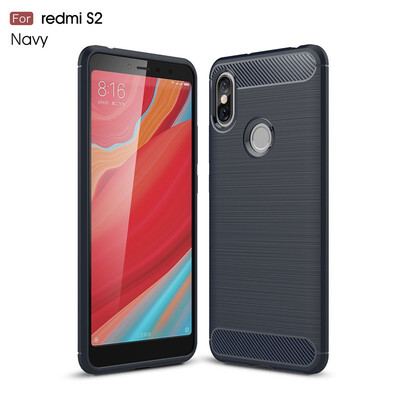 

Fivice Xiaomi Redmi S2 case Luxury brushed carbon fiber TPU soft shell