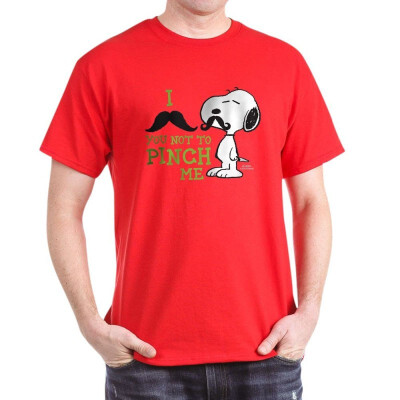 

CafePress - Snoopy - Mustache Your Not to Pinch  - 100 Cotton T-Shirt