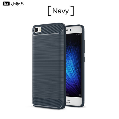 

Fivice Xiaomi Mi 5 case Luxury brushed carbon fiber TPU soft shell