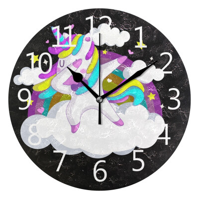 

Wall Clock Unicon Doing Dabbing The Cloud Round Wall Clock Arabic Numerals Design