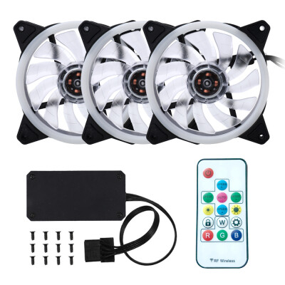 

Computer Case PC Cooling Fan Adjustable RGB LED Light Fan Cooler for CPU with Remote Control