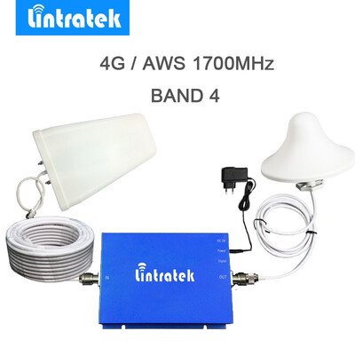 

Lintratek AWS Cell Phone Signal Repeater 65db Mobile Phone Amplifier 4G LTE AWS 17002100Mhz Cellular Signal Booster Full Set