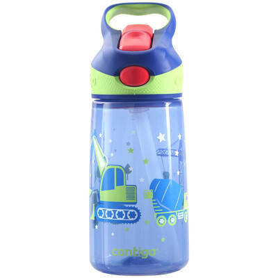 

【Jingdong Supermarket】 contigo children's plastic straw water cup portable sports cup 450ML small mermaid HBC-STR078