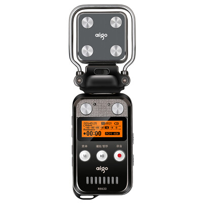 

Aigo R5533 Pro Portable Digital Recorder Stereo Recording Handle 50m Distance16GB MP3 Player