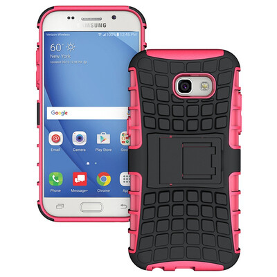 

Fivice Samsung A5 2017 Case TPU anti-fall tire pattern back clip bracket phone case