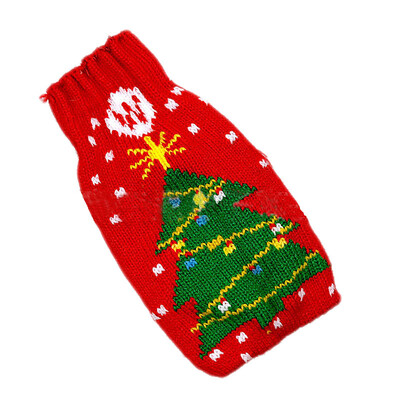

UpperX Decoration Bag Bottle of wine Xmas Reindeer Costume Christmas Decor Gift Packaging Ornament table red & green