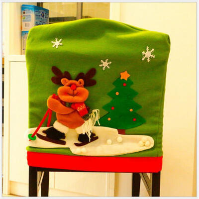 

Merry Christmas Santa Red Hat Dining Chair Back Covers Party Xmas Table Decor UK