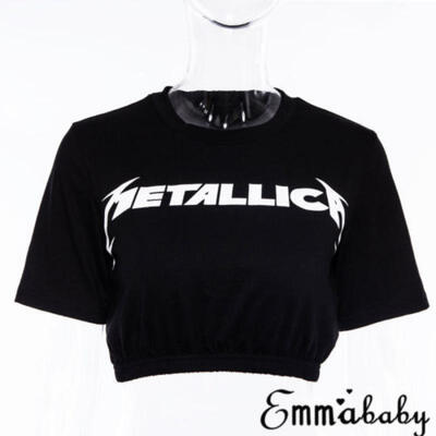 

Ladies Short Sleeve Crop Top Fashion Top Loose Womens T Shirt Summer Blouse