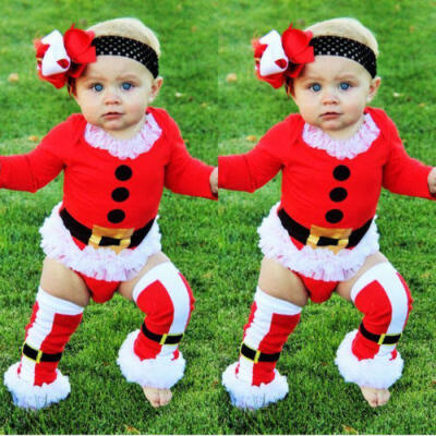 

AU Stock Christmas Boys Girl Baby Grow Romper Clothes Baby Santa Costume Outfits