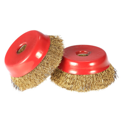 

2pcs 75mm 3" Steel Wire Wheel Fine Crimp Cup Wheel Brush Rotary Steel Wire Brush For Angle Grinder