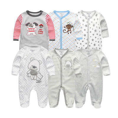 

6PCS Cartoon Unisex Baby Girl Clothes Cotton Jumpsuit Baby Rompers Babywear Newborn Baby Boy Clothes Bebe Girls Clothing Sets