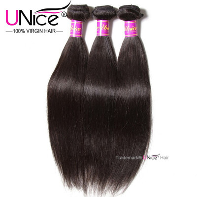 

UNice Raw Indian Straight Virgin Human Hair Extensions FREE USPS Ship