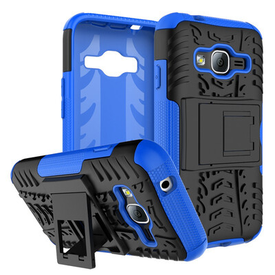 

Fivice Samsung J1 Mini PrimeJ106 Case TPU anti-fall tire pattern back clip bracket phone case