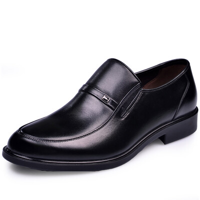 

Golden Monkey JINHOU Business casual men&39s shoes comfortable leather round round sets of feet upgrade men&39s singles shoes Q29010B black 44 yards