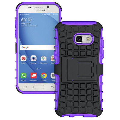 

Fivice Samsung A3 2017 Case TPU anti-fall tire pattern back clip bracket phone case