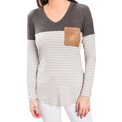 

Stripe Stitched V-neck T-shirt