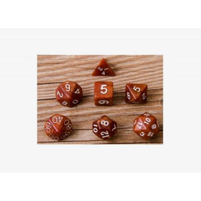 

Pearl Multi sided dice set of 7 D4 D6 D8 D10 D12 D20 Dungeons D&D RPG Warhammer