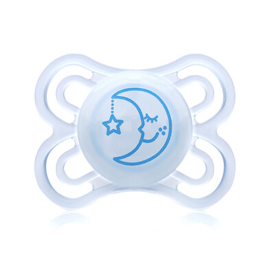 

Meian Meng MAM night use perfect pacifier 1 paragraph 0 months or more soft ultra-thin imported blue moon