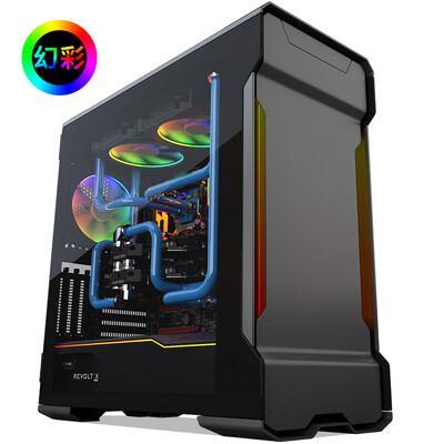 

Wind hunter PHANTEKS 518XTG ochre black double system tempered glass esports live water-cooled aluminum chassis 3 mm aluminum with 3 fans programmable DRGB lighting effect