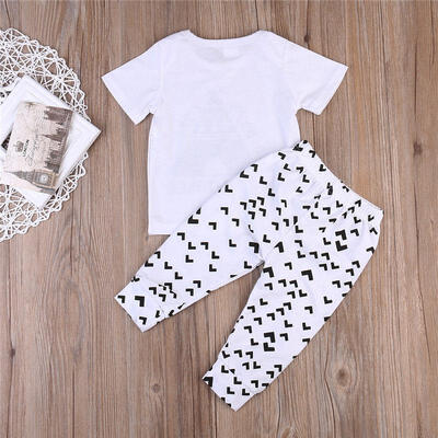 

Infant Baby Boy Kids Short Sleeve T-shirtPants Outfits 2PCS Summer Clothes
