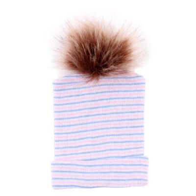 

Newborn Baby Kids Boy Girl Warm Knitted Beanie Hat Fur Pom Bobble Crochet Cap