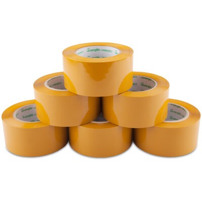 

GuangBo 6 package 48mm * 150y meters yellow sealing tape tape office supplies FX-74