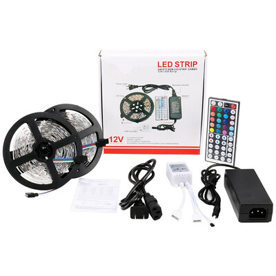 

Kwb LED Strip Light 2835 RGB 300LEDs 10M with Remote Adapter