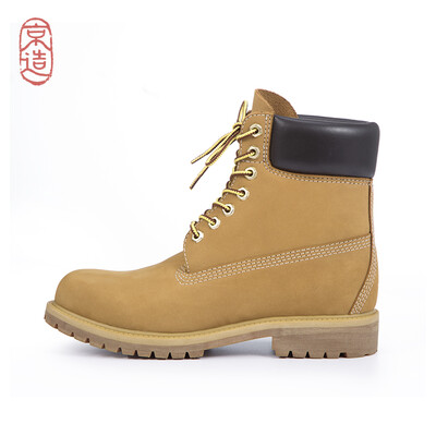 

JZAO Martin boots female rhubarb boots tooling leather beige 39